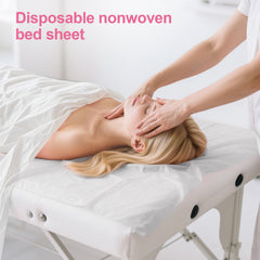 Ypfyed pink disposable sheets on a spa bed with relaxing aesthetics