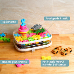 YQBRAO clear hard-shell case transparent material enables fast item search.