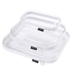 YQBRAO hard-shell clear case for travel organization and quick access.