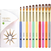 Yrarbil acrylic nail brush set, brush head close-up for precise nail extensions.