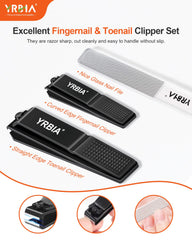YRBIA fingernail clipper with ultra-sharp blade for precise trims.