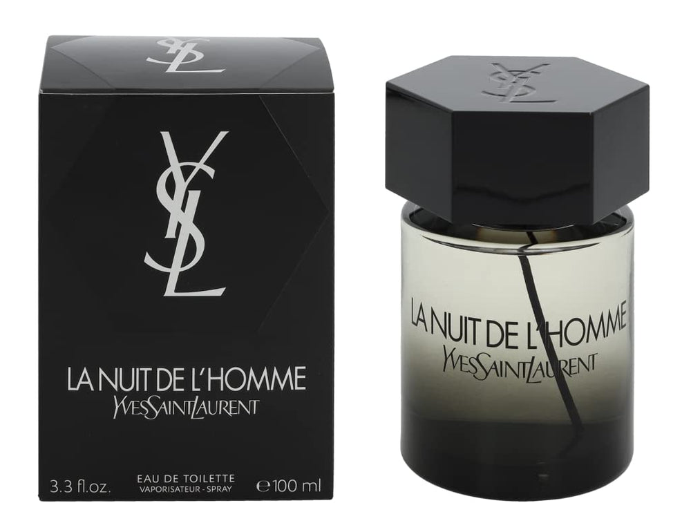 YSL La Nuit De L'Homme bottle front view for confident evening wear