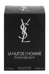 YSL La Nuit De L'Homme cap close-up on refined packaging