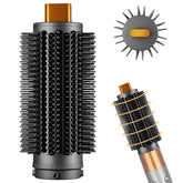 YTCHYYSK round brush attachment for Dyson Airwrap in gold enables smooth, even styling.