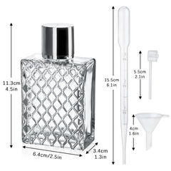 YU FENG glass bottle set with funnels and droppers for mess-free refills