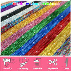 YUBTY crochet hook and tools simplify tinsel application.