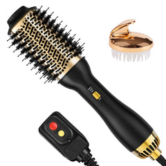 Yucafy 4-in-1 hot air brush with oval-barrel for versatile at-home styling