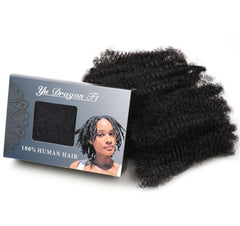 YuDragonFt Afro Kinky Bulk hair in 8-inch length for dreadlocks styling