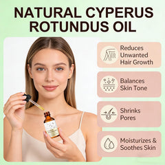 YUEPLATTNMAY Cyperus Rotundus Oil application shows simple daily drop routine.