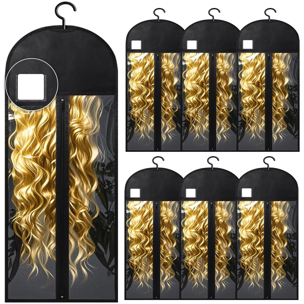 YUJIASH wig storage bag with hanger keeps 31.5 inch wigs neatly stored