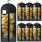 YUJIASH wig storage bag with hanger keeps 31.5 inch wigs neatly stored