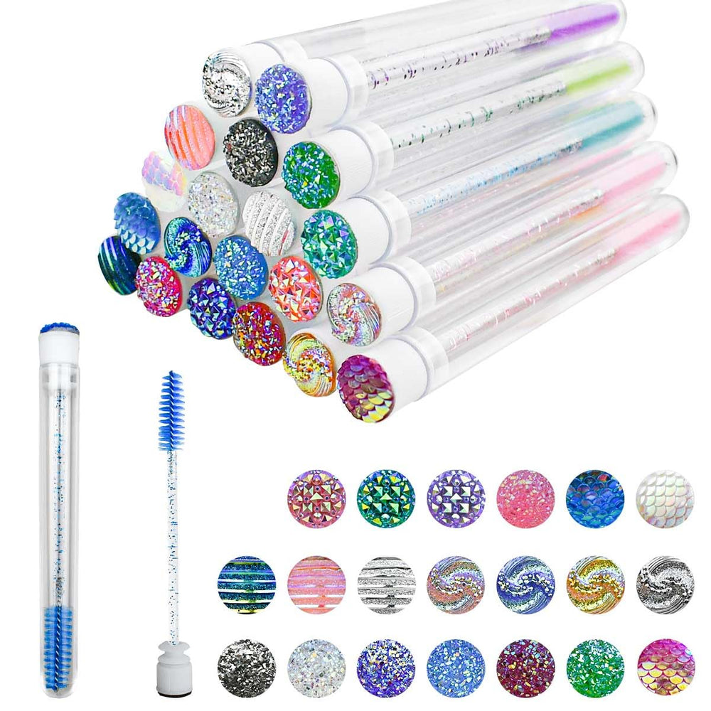 Yuntop disposable lash wand with a diamond cap adding sparkle while grooming lashes