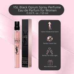 YSL Black Opium cap detail with premium finish.