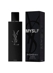 YSL Myslf Le Parfum bottle close-up, refined craftsmanship and refill-friendly design