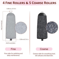 Regular coarse roller heads for gentle daily smoothing