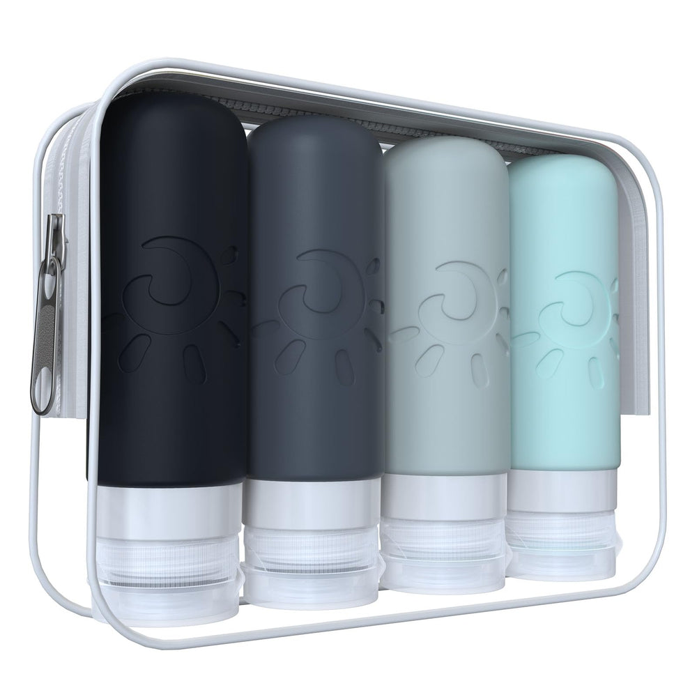 Zafit travel bottles four-piece set for organized carry-on storage and leak-free transport