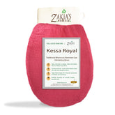 Zakia's Morocco guante Kessa Original Rosa Vivo, frente, exfoliación suave