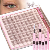 ZANLUFLY brown lash clusters 8-16mm for natural daily eye enhancement