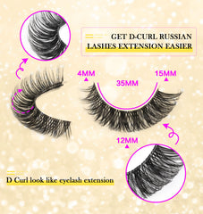 Zanlufly multi-layer lashes close-up showing fluffy texture