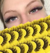 Zanlufly false eyelashes with cat eye D curl for fluttery definition