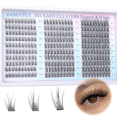 Zanlufly lash clusters wispy 10mm for a natural daily look