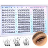 zanlufly lash clusters wispy 3D for natural look and comfortable wear