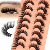 Zanlufly Mink Lashes Cat Eye volume for a lifted, glamorous look.