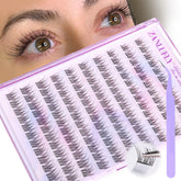 zanlufly self adhesive lash clusters wispy tray for natural eye enhancement