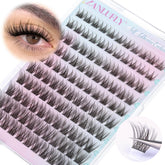 Zanlufly self-adhesive lashes closeup showing secure hold and natural blend.