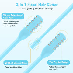 ZASZO nose trimmer 360° rotating design for easy reach