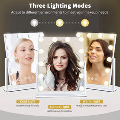 ZBOCAI Hollywood desk mirror for clean, salon-ready prep