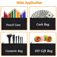ZeeDix canvas pouch makeup travel, perfect size for cosmetics.