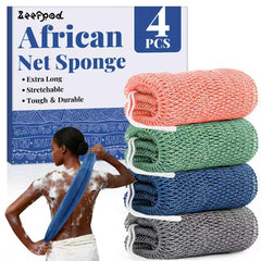 Zeefpod African net sponge back-reach 42inch for full-body exfoliation