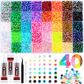 Zefy 40-color resin jelly rhinestones in 5mm for bedazzling crafts.