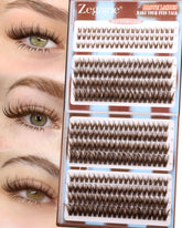 Zegaine brown lash clusters for soft daily look