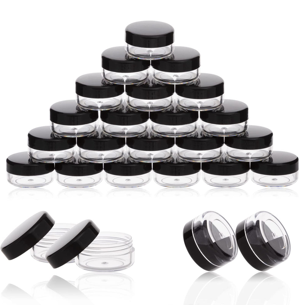 ZEJIA 3g sample container with black lid for travel-friendly storage