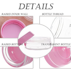 ZEJIA 10g pink jar with tight seal for mineral makeup.