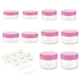 ZEJIA pink 3g sample container with screw lid for on-the-go cosmetics.
