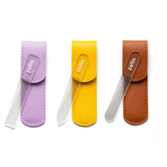 Zelin crystal nail file with square head for precise shaping of natural nails.