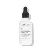 Zenagen Densifying Hair Serum bottle closeup, lightweight hydration for fine hair