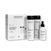Zenagen Revolve Women's Shampoo bottle highlights a gentle cleanse for fine hair