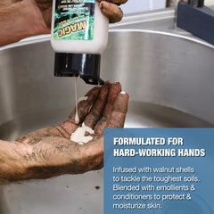 Zenex Magic Hand Soap in action washing hands after tasks.