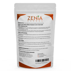 Zenia henna powder mix bowl highlights smooth, clump-free preparation for even application.