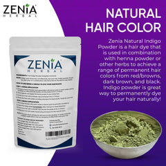Zenia Indigo powder beard dye process shot for natural, darker tones