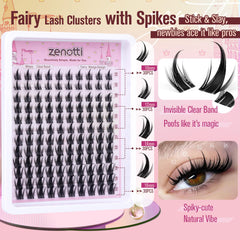 Zenotti invisible clear band lashes blend seamlessly along the lash line.