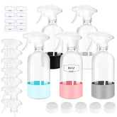 ZENOWICK 16oz glass spray bottle with clear body for precise, even coverage