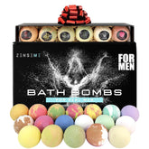 ZenseMe bath bombs for men gift set with 18 scents for a relaxing soak
