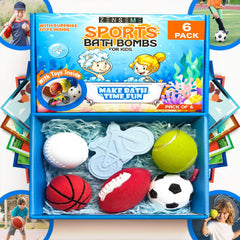 Bombas de baño ZenseMe con sorpresa deportiva para fomentar juego activo.