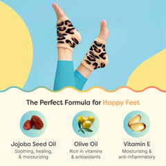 ZenToes interior infusionado con jojoba, oliva y vitamina E para cuidado de la piel.