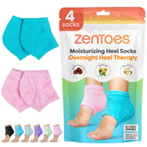 ZenToes calcetines hidratantes en caja regalo para talones suaves.